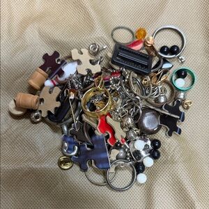 Mixed Miscellaneous Bits and Bobs Metal and Enamel Jewelry Lot